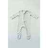 Zip Footie, Fog Grey - Footie Pajamas - 3