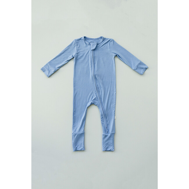 Convertible Zip Footie, Hydrangea Blue - Footie Pajamas - 3