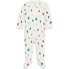 Primary x Maisonette Organic Zip Footie, Ivory Winter Wonderland - Footie Pajamas - 1 - thumbnail