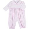 Striped Classic Long One Piece, Pink - Rompers - 1 - thumbnail