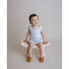 Striped Overalls, Light Blue - Rompers - 2