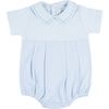 Striped Classic Bubble, Light Blue - Rompers - 1 - thumbnail