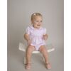 Smocked Bubble Romper, Pink - Rompers - 2