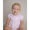 Smocked Bubble Romper, Pink - Rompers - 3