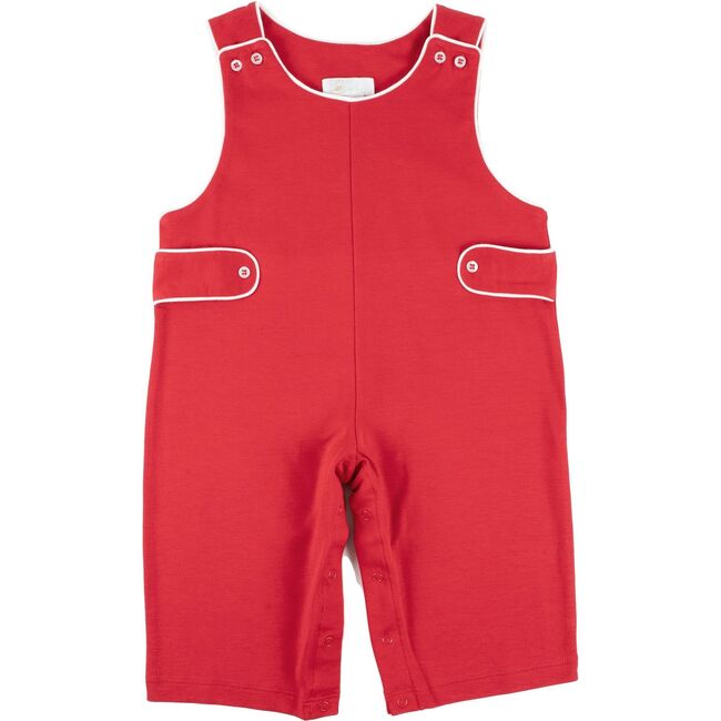 Long Overalls, Red - Rompers - 1