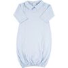 Elegant Day Gown, Light Blue - Nightgowns - 1 - thumbnail