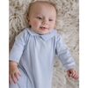 Elegant Day Gown, Light Blue - Nightgowns - 3