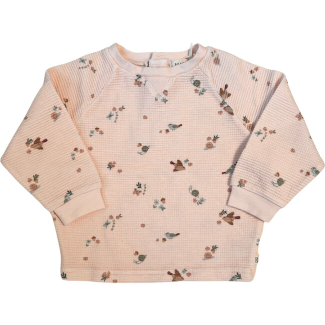 Organic Cotton Waffle Long Sleeve Tee, Birds