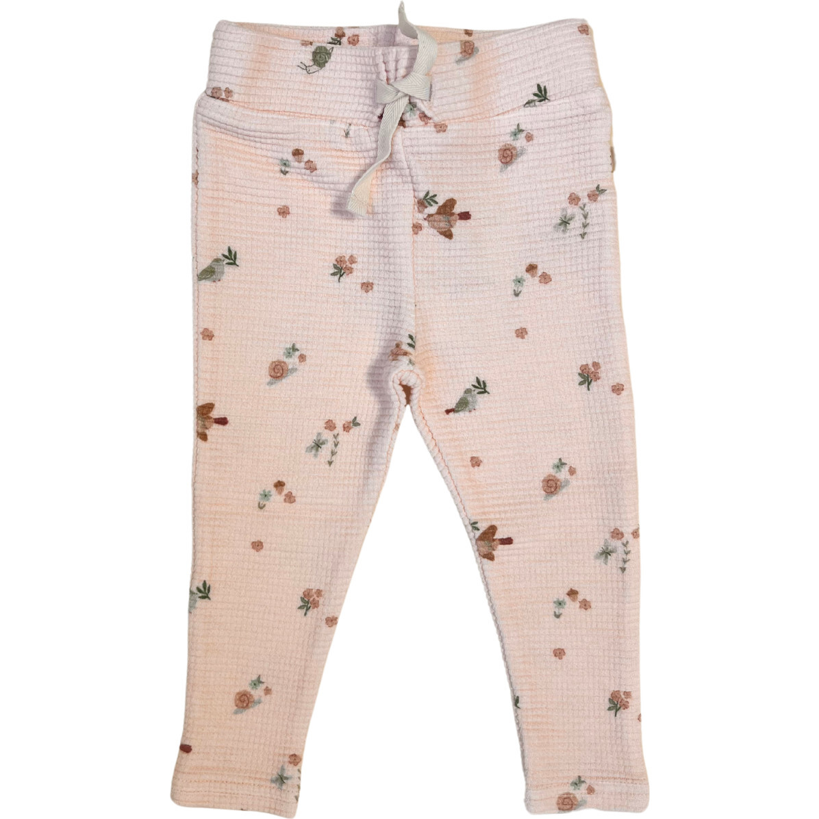 Organic Cotton Waffle Legging, Birds - Leggings - 1
