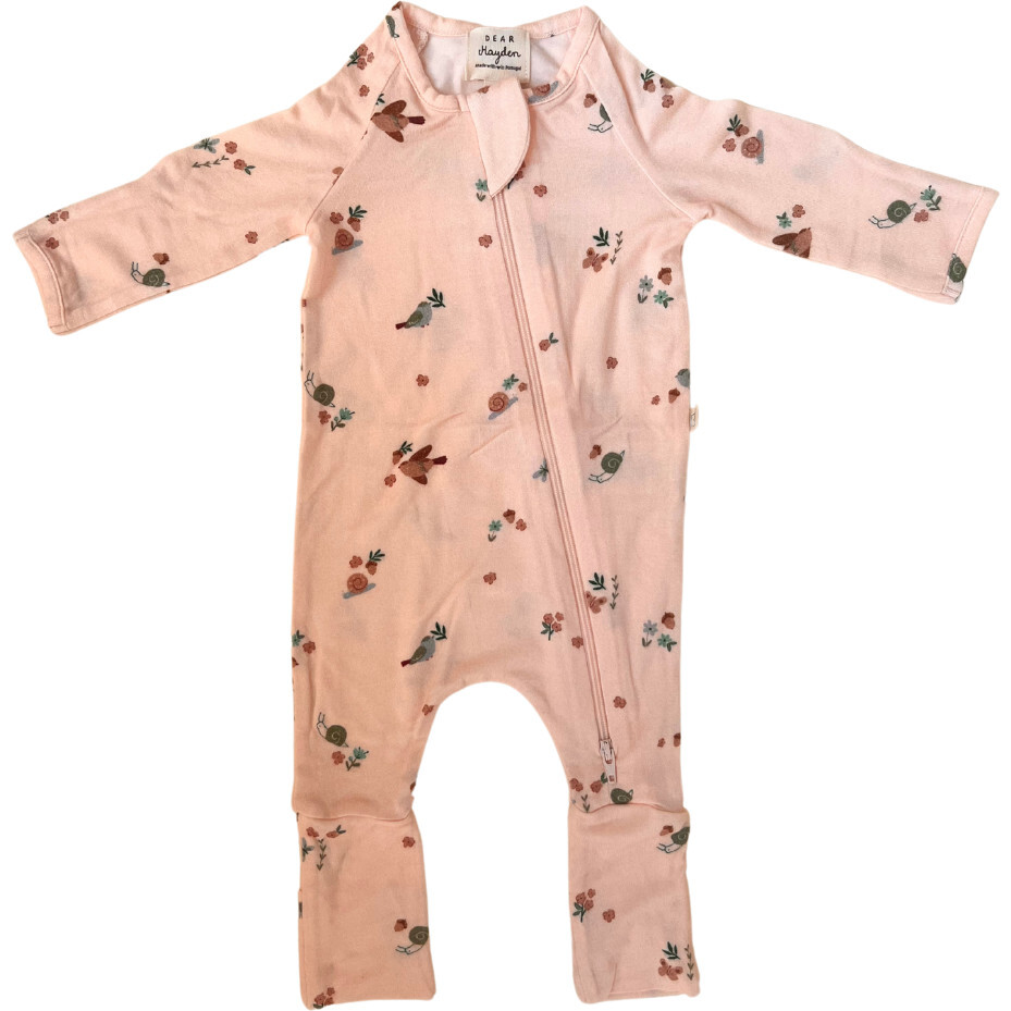 Modal Convertible Footie Pajamas, Birds - Footie Pajamas - 1