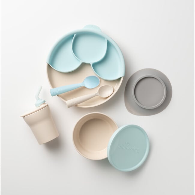 Little Foodie Deluxe Set, Vanilla & Aqua - Tableware - 2