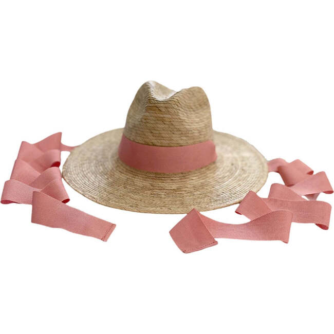 Women's Zinnia Short Brim Pop-Up Grosgrain Ribbon Sun Hat, Dusty Pink - Hats - 1