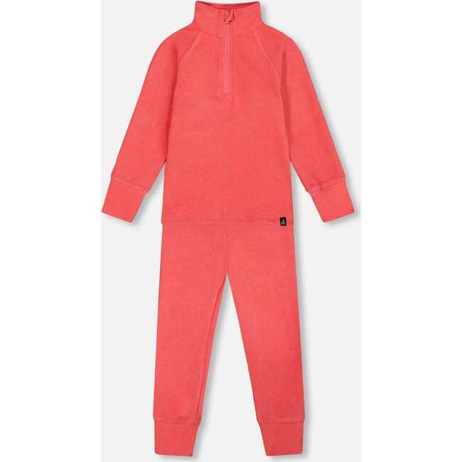 Two Piece Thermal Underwear Set, Coral