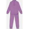 Two Piece Thermal Underwear Set, Purple - Loungewear - 1 - thumbnail