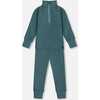 Two Piece Thermal Underwear Set, Pine Green - Loungewear - 1 - thumbnail