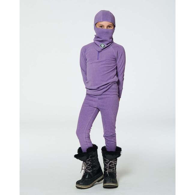 Two Piece Thermal Underwear Set, Purple - Loungewear - 2