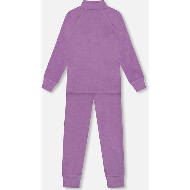 Two Piece Thermal Underwear Set, Purple - Loungewear - 3