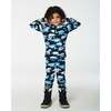 Two Piece Thermal Underwear Set, Black Printed Polar Bears - Loungewear - 2