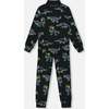 Two Piece Thermal Underwear Set, Black Printed Neon Dino - Loungewear - 3