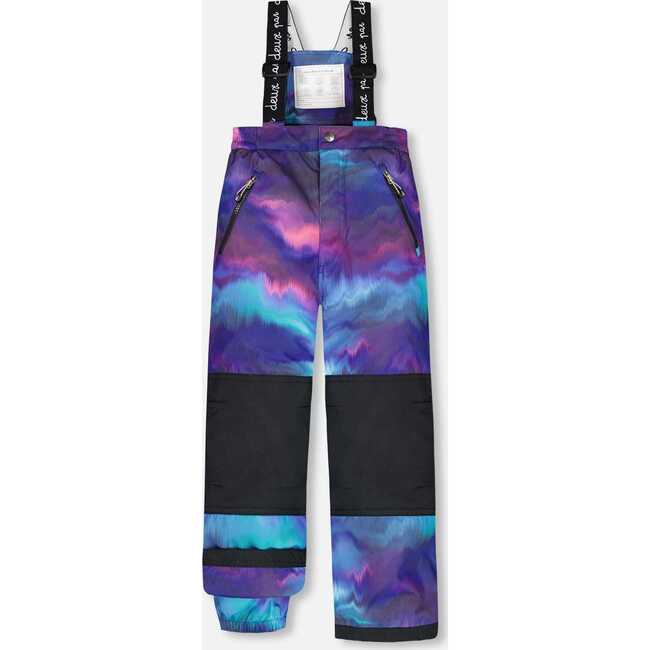 Two Piece Snowsuit, Printed Purple Aurora Borealis - Snowsuits - 4