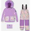 Two Piece Snowsuit, Lilac Printed Hearts - Snowsuits - 1 - thumbnail