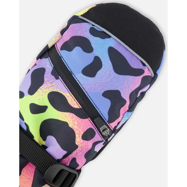 Technical Mittens, Printed Rainbow Leopard - Gloves - 2