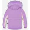 Two Piece Snowsuit, Lilac Printed Hearts - Snowsuits - 3