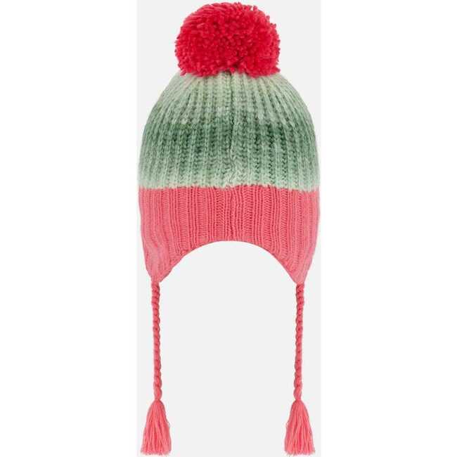 Peruvian Knit Hat, Pink And Gradient Green - Hats - 3