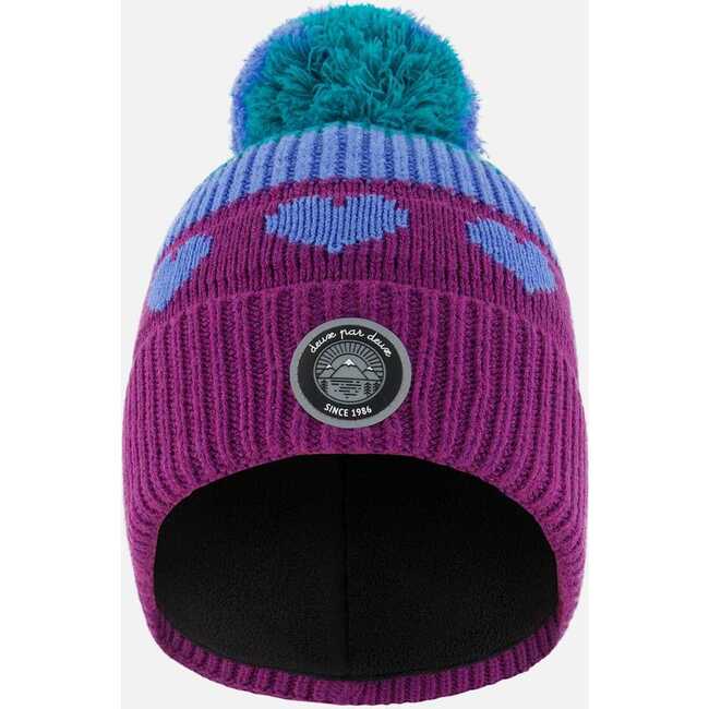 Pompom Knit Hat, Gradient Mauve
