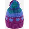 Pompom Knit Hat, Gradient Mauve - Hats - 2