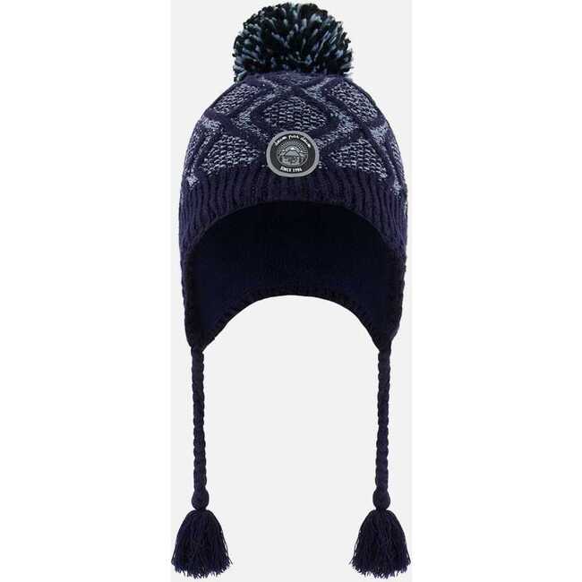 Peruvian Knit Hat, Heather Blue