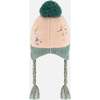 Peruvian Knit Hat, Light Pink, Sage Green And Flowers - Hats - 4