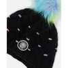 Peruvian Knit Hat, Black With Multicolor Dots - Hats - 3