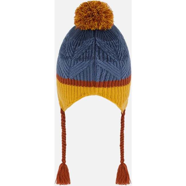 Peruvian Knit Hat, Gradient Navy And Yellow - Hats - 4