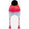 Peruvian Knit Hat, Gradient Blue,Coral And Fuschia - Hats - 4