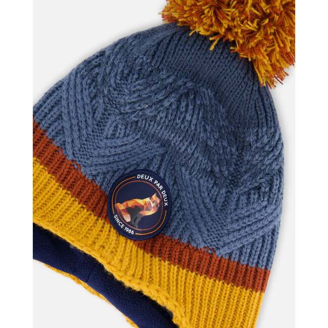 Peruvian Knit Hat, Gradient Navy And Yellow - Hats - 5