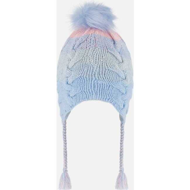 Peruvian Knit Hat, Air Blue And Light Pink - Hats - 2