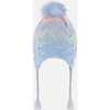 Peruvian Knit Hat, Air Blue And Light Pink - Hats - 2