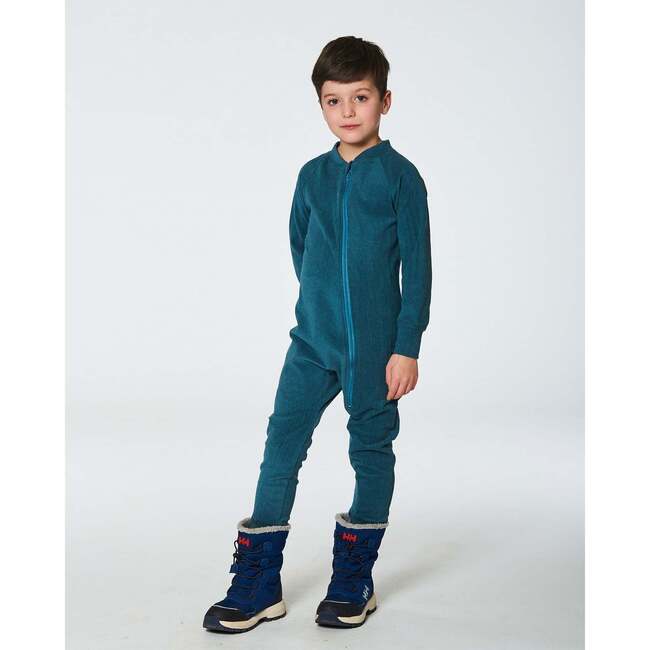 One Piece Thermal Underwear, Pine Green - Loungewear - 2