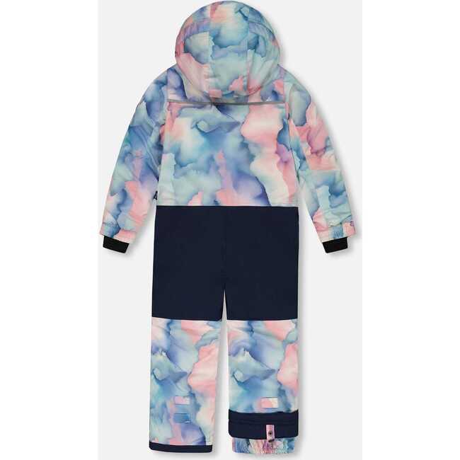 One Piece Snowsuit, Printed Pastel Watercolor - Snowsuits - 3