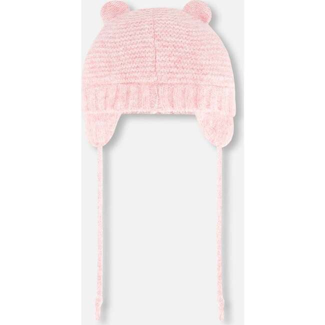 Knit Hat With Ears, Pink - Hats - 3