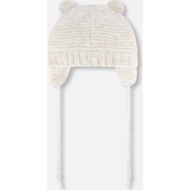 Knit Hat With Ears, Offwhite - Hats - 3