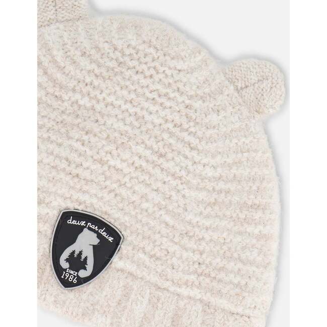 Knit Hat With Ears, Offwhite - Hats - 4