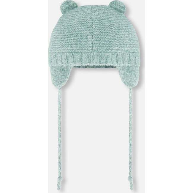 Knit Hat With Ears, Green - Hats - 2