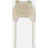 Knit Hat With Ears, Beige - Hats - 3