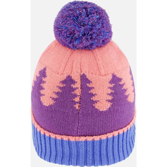 Knit Hat, Mauve Pine And Blue - Hats - 3