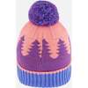 Knit Hat, Mauve Pine And Blue - Hats - 3