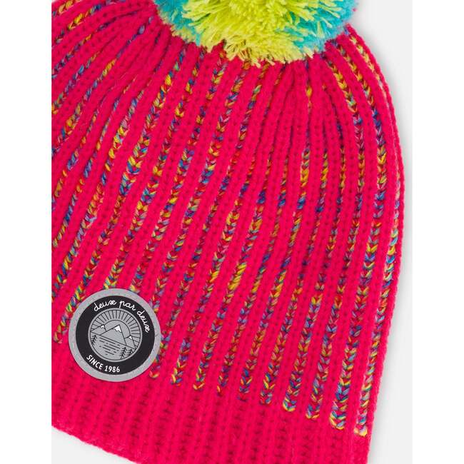 Knit Hat, Pink And Multicolor - Hats - 4