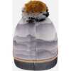 Knit Hat, Gray With Mountains - Hats - 2