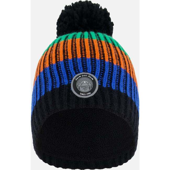 Knit Hat, Black And Multicolor